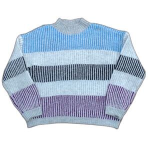 Liz Claiborne Chunky Knit Striped Sweater Size Large